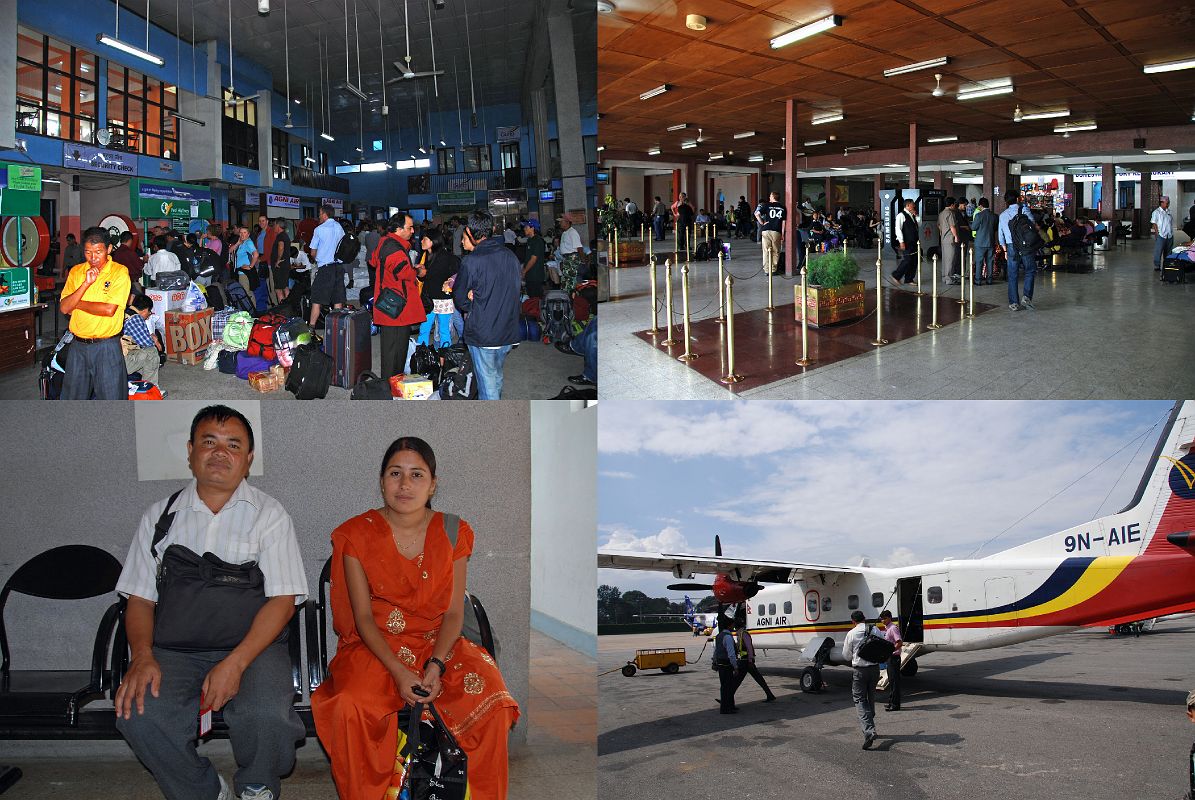 1 1 Kathmandu Domestic Airport, Gyan and Female Passenger, Agni Airplane